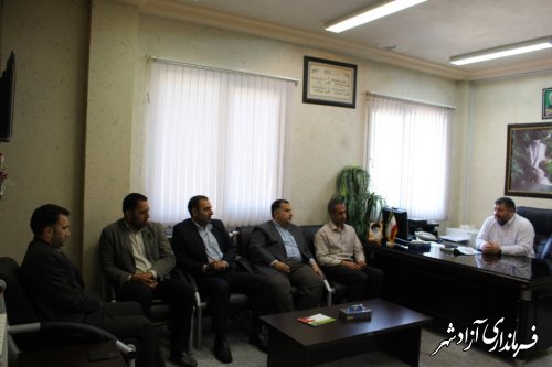 دیدار منتخبین شورای شهر جدید نوده خاندوز با فرماندار شهرستان آزادشهر
