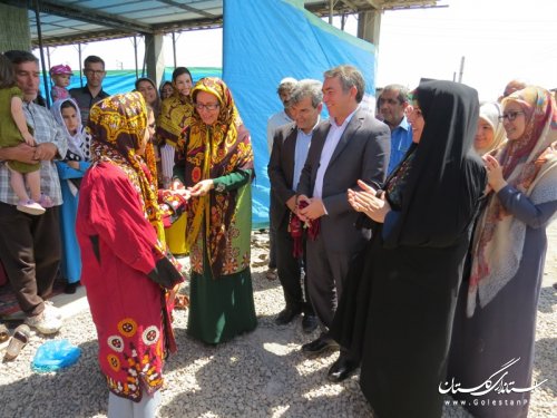 نمایشگاه صنایع دستی هنرمندان در روستای کرد بخش مرکزی شهرستان آق قلا افتتاح شد