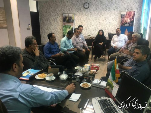 نشست مشترک بخشدارمركزي با رئيس امور منابع آب و دهياران بخش مركزي كردكوي