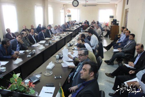 برگزاری جلسه کمیته برنامه ریزی شهرستان آزادشهر با محوریت توزیع اعتبارات