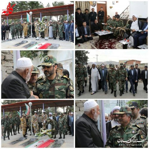 دیدار مسئولین کشوری و لشکری با خانواده شهید علی عودی