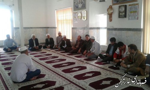 بازدید فرماندار شهرستان ترکمن از روستای پیخی حاجی