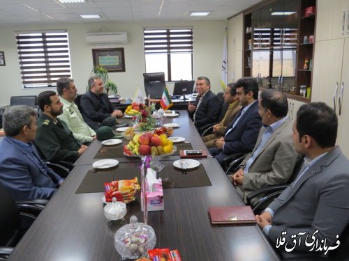 بازدید فرماندار و اعضای شورای تامین شهرستان آق قلا از شرکت قاسم ایران