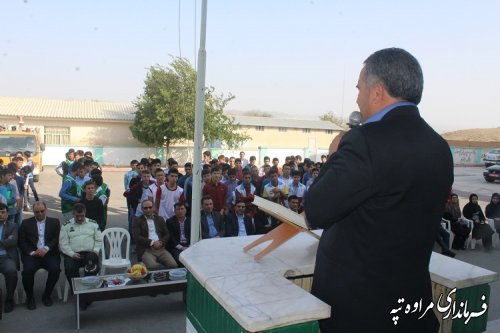 زنگ پدافند غیر عامل در دبیرستان شبانه روزی امام خمینی (ره) مراوه تپه نواخته شد 