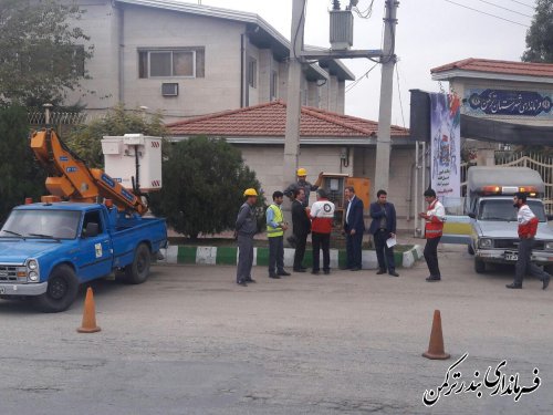 اجرای رزمایش ملی کنترل آماده بکاری مولدهای برق اضطراری در فرمانداری شهرستان ترکمن