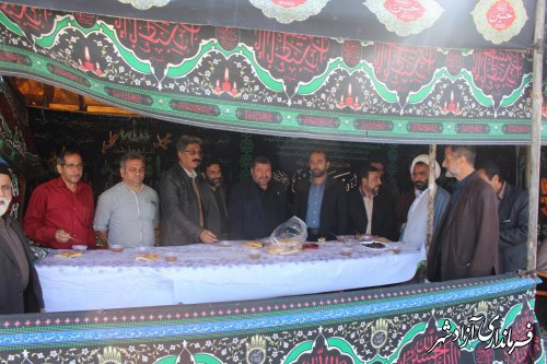 بازدید سرزده فرماندار آزادشهر از موکب امامزادگان آق امام
