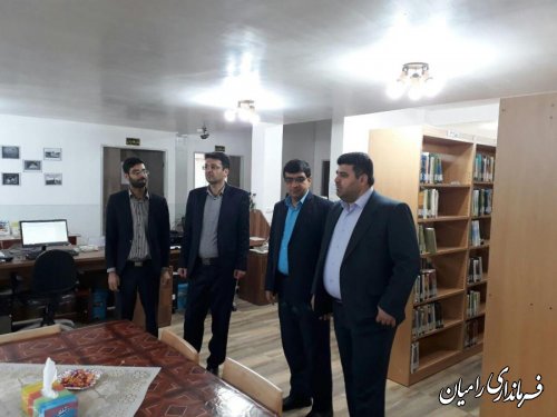 بازدید فرماندار رامیان از کتابخانه عمومی شهرستان به مناسبت هفته کتابخوانی
