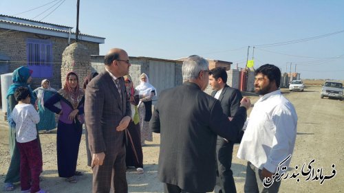 بازدید فرماندار از وضعیت گازرسانی خیابان صیاد 6 بندرترکمن