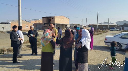 بازدید فرماندار از وضعیت گازرسانی خیابان صیاد 6 بندرترکمن