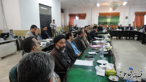 سومین جلسه کارگروه فرهنگی واجتماعی علی آباد کتول برگزارشد