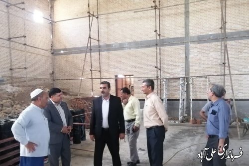 بازدید فرماندار علی آبادکتول از دو سالن ورزشی در حال ساخت