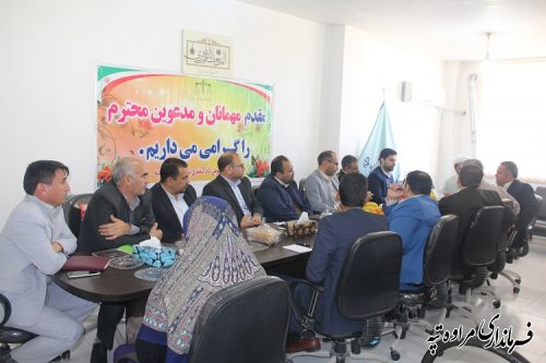 جلسه پیشگیری از وقوع جرم با حضور فرماندار در دادگستری مراوه تپه تشکیل شد 