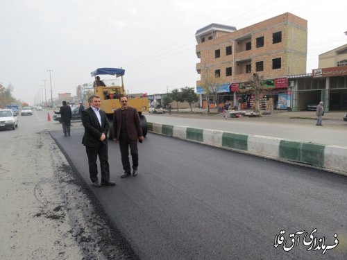 آغاز عملیات آسفالت خیابان "شهید مصطفی خمینی" با اعتبار یک میلیارد ریال