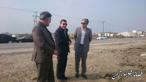 بازدید سرپرست فرمانداری از پروژه جابجایی خط لوله آب بندر ترکمن