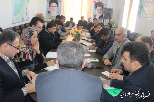 جلسه کارگروه اشتغال شهرستان مراوه تپه باحضور فعالین اقتصادی و اعضای گارگروه برگزار شد