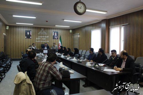 برگزاری جلسه ستاد ساماندهی امور جوانان شهرستان آزادشهر