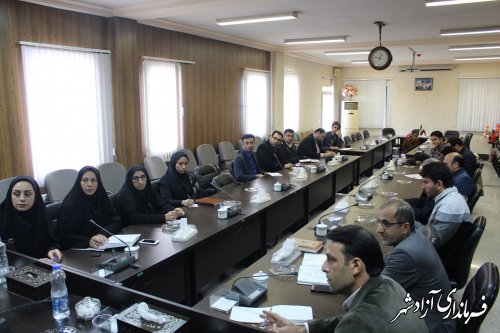 برگزاری جلسه ستاد ساماندهی امور جوانان شهرستان آزادشهر