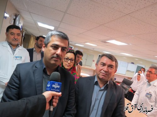 دیدار فرماندار شهرستان آق قلا با پرستاران بیمارستان آل جلیل
