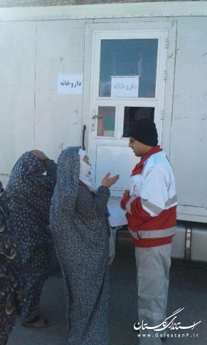 ارائه خدمات رایگان جمعیت هلال احمر گلستان به روستاهای کم برخوردار استان خراسان جنوبی