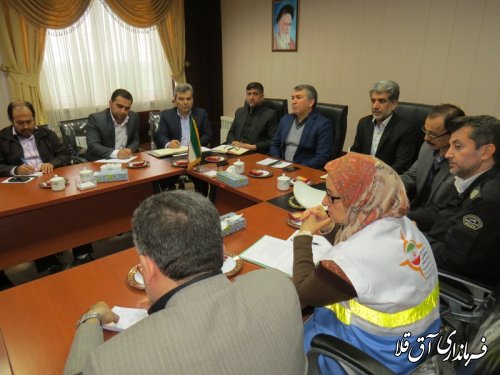 هشتمین جلسه ستاد هماهنگی خدمات سفر شهرستان آق قلا برگزار شد