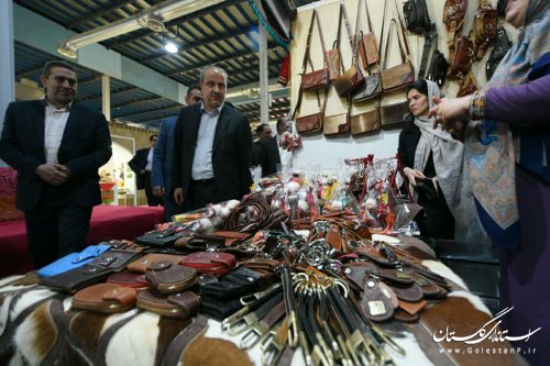 حضور استاندار گلستان در نمایشگاه توانمندی های روستاییان و عشایر کشور