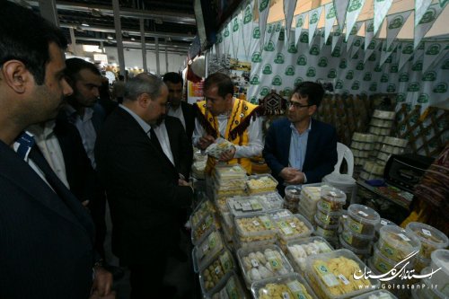 حضور استاندار گلستان در نمایشگاه توانمندی های روستاییان و عشایر کشور