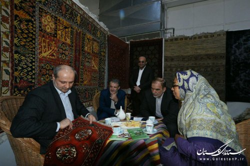 حضور استاندار گلستان در نمایشگاه توانمندی های روستاییان و عشایر کشور