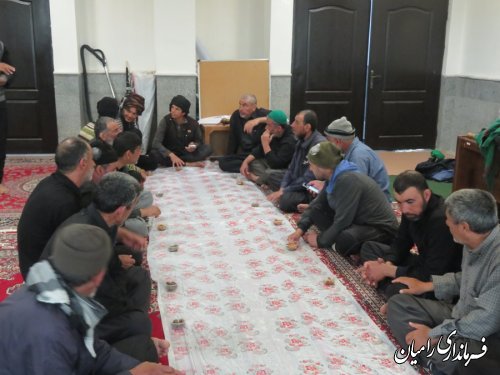دیدار فرماندار شهرستان رامیان با هیئت محبان حضرت محمد(ص)
