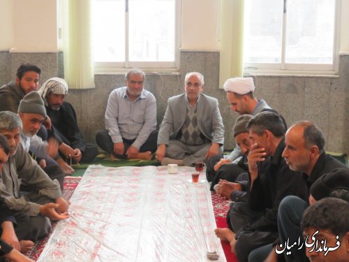 دیدار فرماندار شهرستان رامیان با هیئت محبان حضرت محمد(ص)