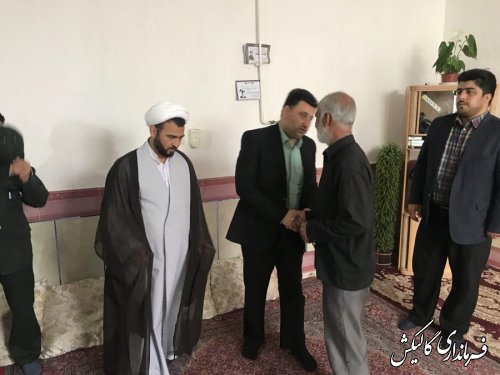 دیدار با دو جانباز جنگ تحمیلی /عطرافشانی گلزار شهدای شهرستان گالیکش