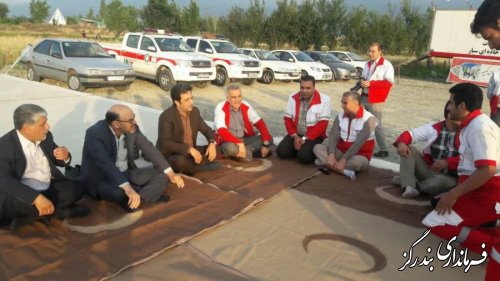بازدید فرماندار بندرگز و مدیرعامل هلال احمر گلستان از پایگاه امداد و نجات نوکنده