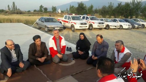بازدید فرماندار بندرگز و مدیرعامل هلال احمر گلستان از پایگاه امداد و نجات نوکنده