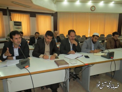 سومین جلسه کارگروه فرهنگی و اجتماعی شهرستان آق قلا برگزار شد