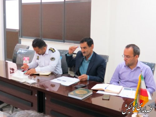 جلسه شورای ترافیک شهرستان گالیکش برگزار شد