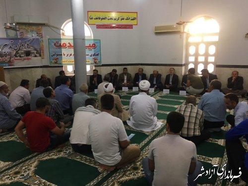 میز خدمت مسئولان شهرستان آزادشهر در روستای قزلجه آق امام
