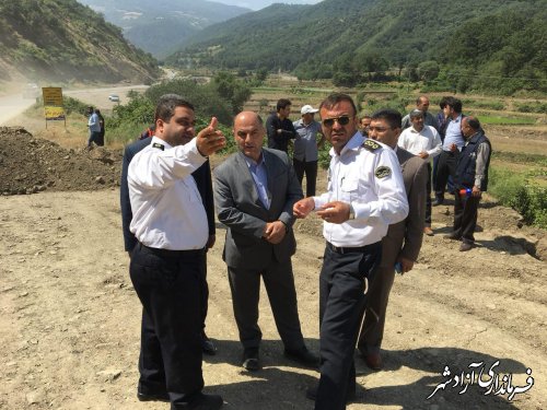 رانش جاده در محور اصلی آزادشهر به شاهرود