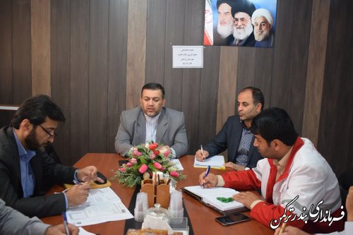 جلسه هماهنگی نظارت بر روند جمع آوری زکات فطره شهرستان ترکمن برگزار شد
