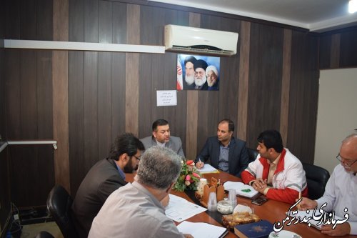 جلسه هماهنگی نظارت بر روند جمع آوری زکات فطره شهرستان ترکمن برگزار شد