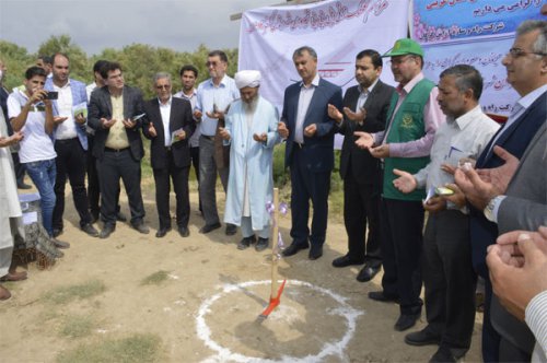 کلنگ زنی پل بتنی در شهرستان گنبدکاووس