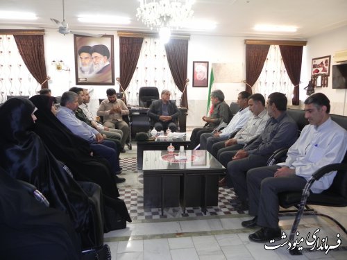 دیدار فرماندار با اعضاء هیات رزمندگان اسلام شهرستان مینودشت
