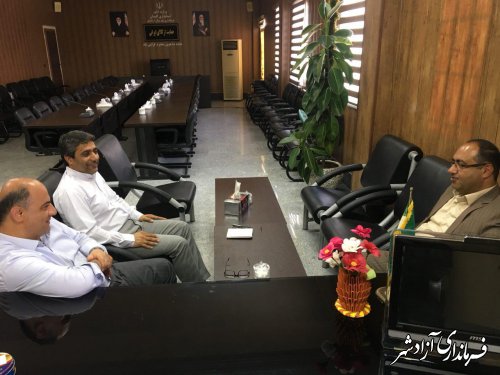 دیدار مدیرکل پدافند غیرعامل استان با فرماندار شهرستان آزادشهر