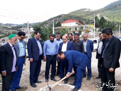 کلنگ زنی پارک کودک در روستای کوهستانی نرسو به مناسبت هفته دولت