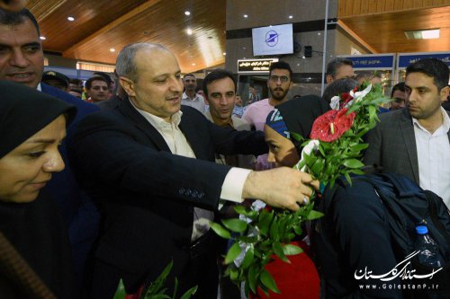 کبدی کاران ملی پوش گلستان با استقبال استاندار وارد فرودگاه بین المللی گرگان شدند