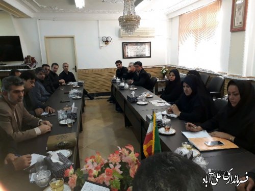 جلسه مناسب سازی مبلمان شهری در فرمانداری علی آباد کتول برگزار شد