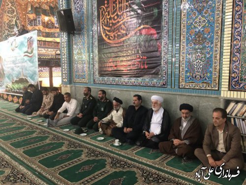 حضور فرماندار علی آباد کتول در مراسم سومین روز شهید والامقام علی نصرتی