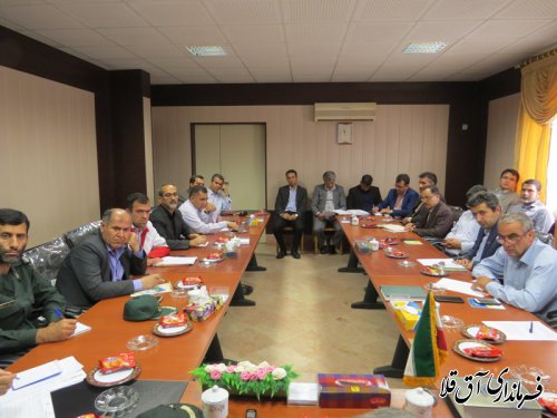 دومین جلسه ستاد مدیریت بحران شهرستان آق قلا در سال جاری برگزار شد