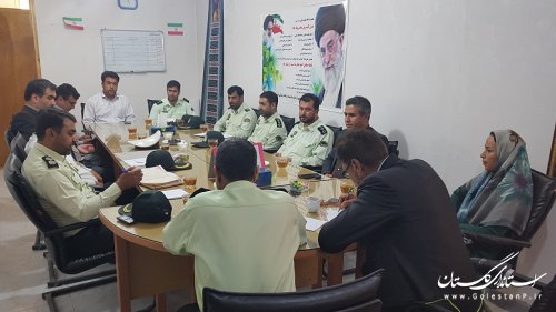 نشست صمیمی شهردار و رئیس شورای اسلامی شهر مراوه تپه با فرمانده انتظامی شهرستان