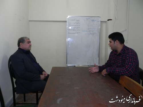 بازدید فرماندار از دفتر خبری صدا و سیمای مینودشت