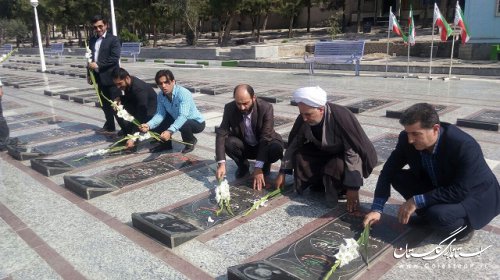 تجدید میثاق و ادای احترام کارکنان زندانهای استان گلستان با شهدای گرانقدر دفاع مقدس