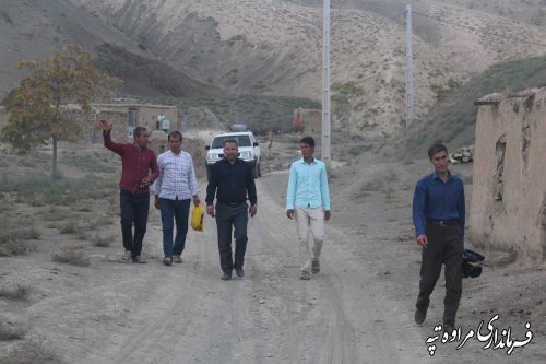 فرماندار مراوه تپه به همراه معاون فنی پژوهشکده سوانح طبیعی کشور از روستای آقلربازدید کردندند